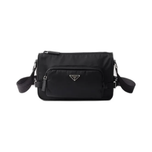 Medium Re-Nylon And Saffiano Leather Shoulder Bag