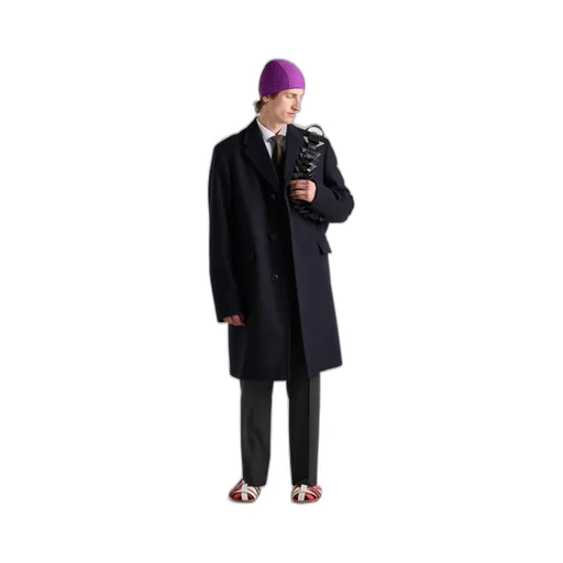 Single-Breasted Wool Coat