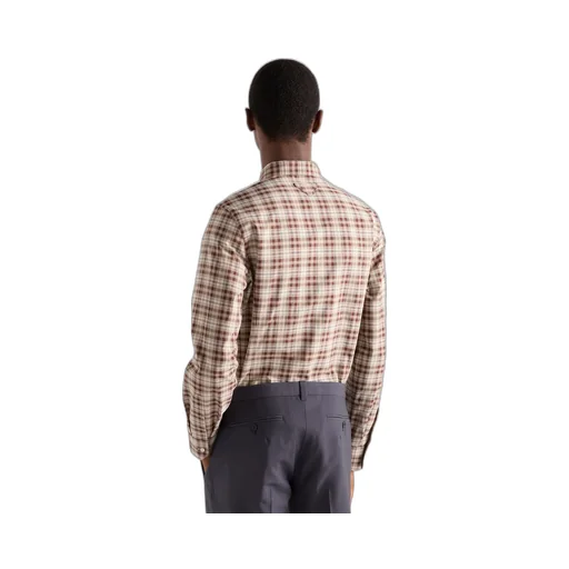 Checked Cotton Button-Down Shirt