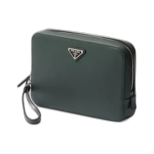 Saffiano Leather Clutch