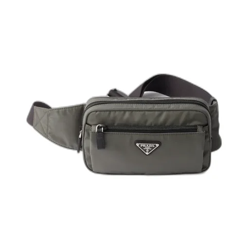 Re-Nylon And Saffiano Leather Belt Bag