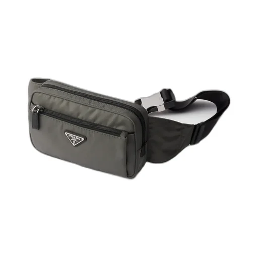 Re-Nylon And Saffiano Leather Belt Bag