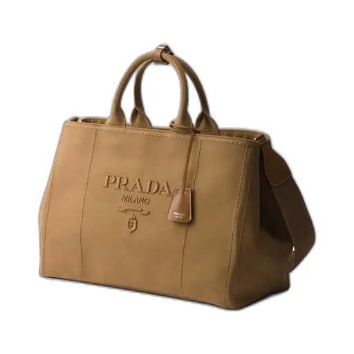 Prada JardiniÈRe Extra Large Cotton Canvas Tote Bag