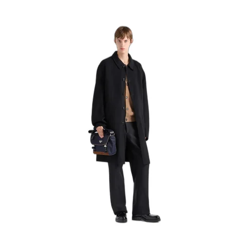 Medium Re-Nylon And Leather Shoulder Bag