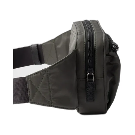Re-Nylon And Saffiano Leather Belt Bag