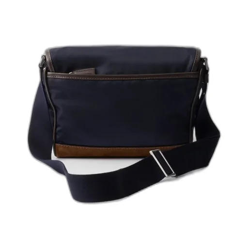 Medium Re-Nylon And Leather Shoulder Bag