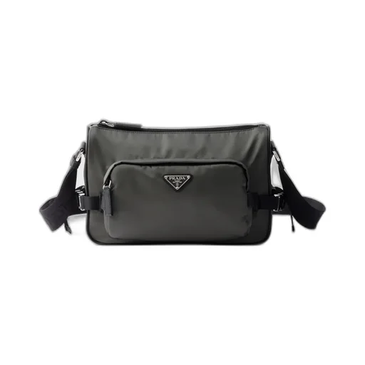 Medium Re-Nylon And Saffiano Leather Shoulder Bag