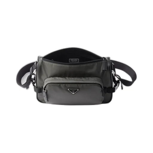 Medium Re-Nylon And Saffiano Leather Shoulder Bag