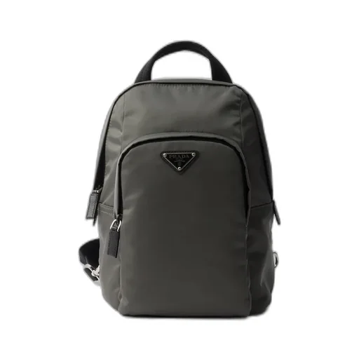 Re-Nylon And Saffiano Leather Backpack