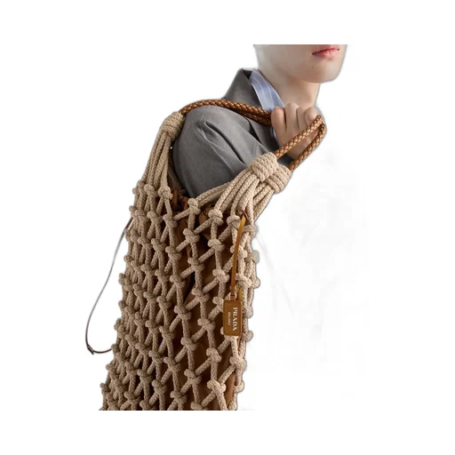 Cotton Cord Macramé Tote Bag