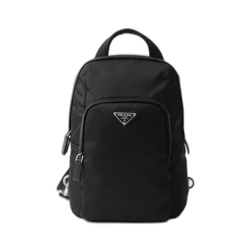 Re-Nylon And Saffiano Leather Backpack
