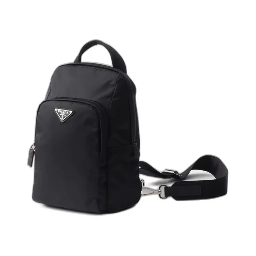 Re-Nylon And Saffiano Leather Backpack