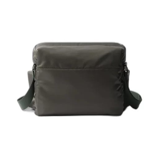 Re-Nylon And Leather Shoulder Bag