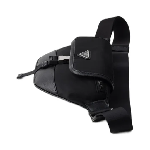 Re-Nylon And Saffiano Leather Shoulder Bag