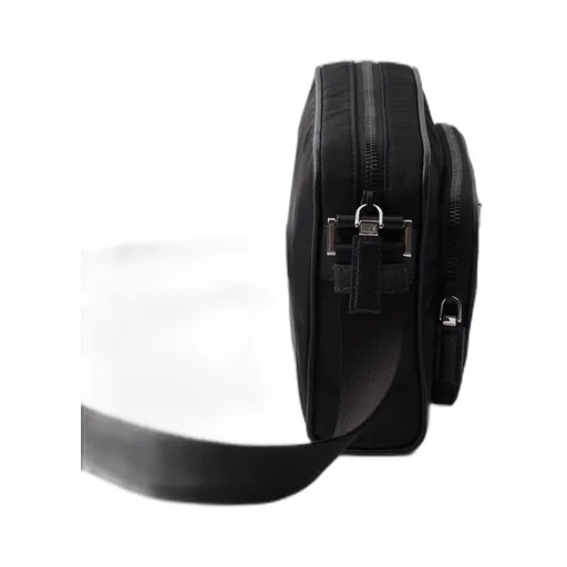 Small Re-Nylon And Saffiano Leather Shoulder Bag