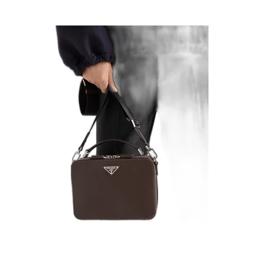Medium Prada Brique Saffiano Leather Bag