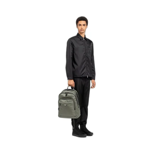 Re-Nylon And Saffiano Leather Backpack