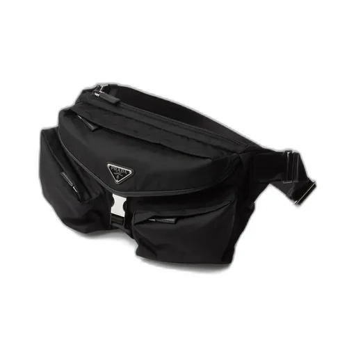 Re-Nylon And Leather Shoulder Bag