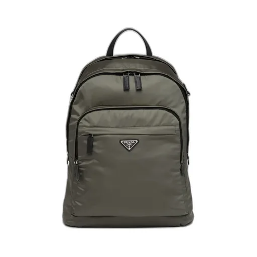 Re-Nylon And Saffiano Leather Backpack