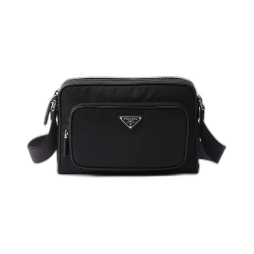 Small Re-Nylon And Saffiano Leather Shoulder Bag