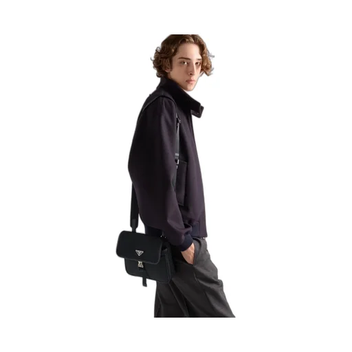 Re-Nylon And Saffiano Leather Shoulder Bag