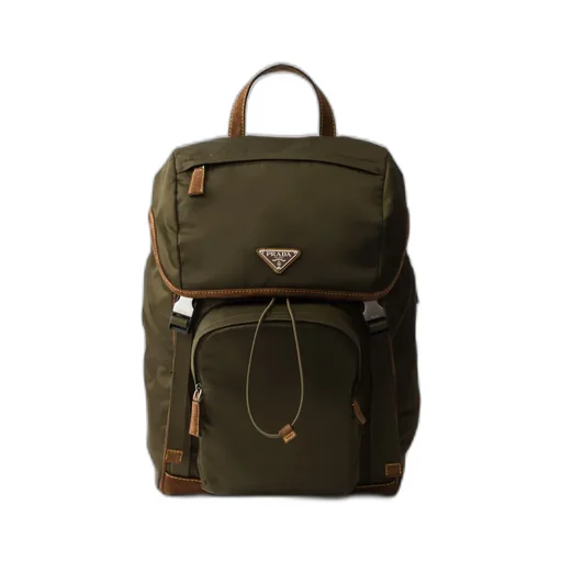 Re-Nylon And Suede Backpack