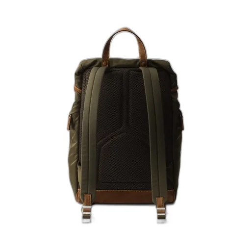 Re-Nylon And Suede Backpack
