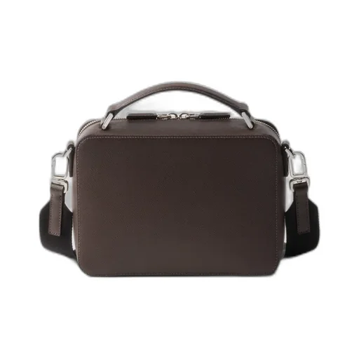 Medium Prada Brique Saffiano Leather Bag
