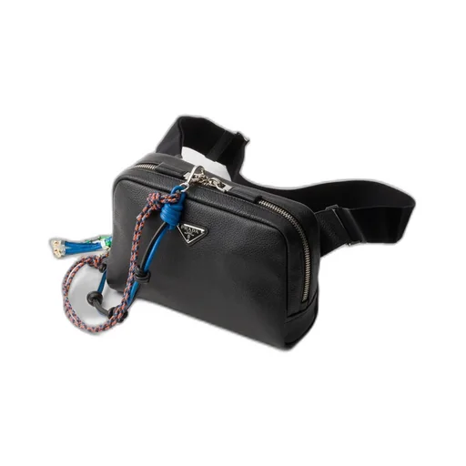 Leather Shoulder Bag With Charm