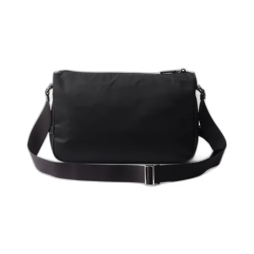 Large Re-Nylon And Saffiano Leather Shoulder Bag