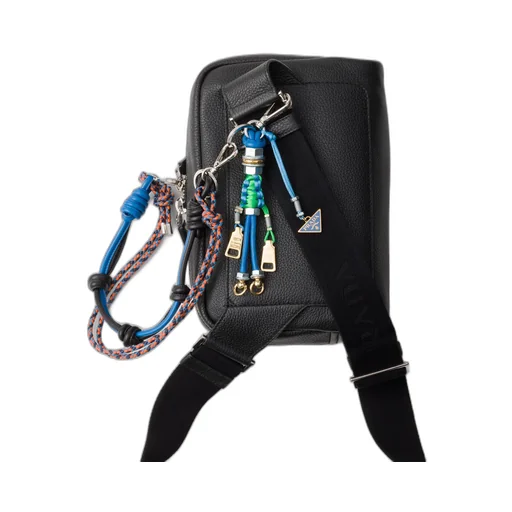 Leather Shoulder Bag With Charm