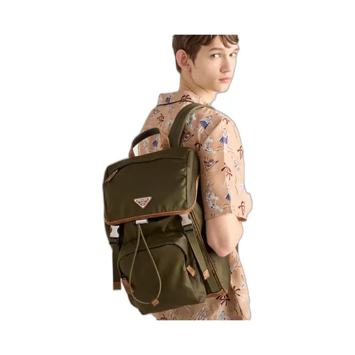 Re-Nylon And Suede Backpack