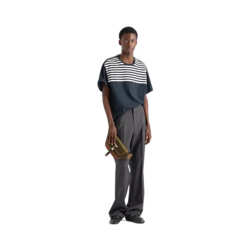 Re-Nylon And Suede Belt Bag