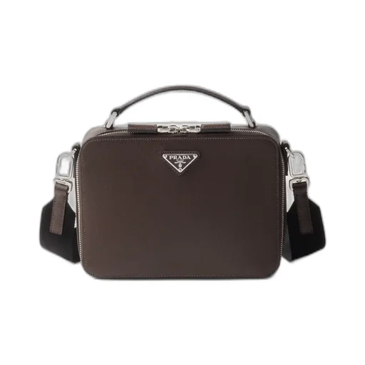 Medium Prada Brique Saffiano Leather Bag