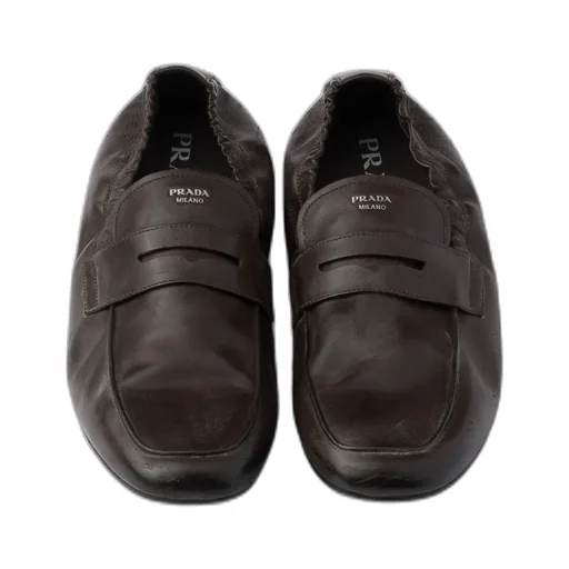 Shuffle Antiqued Leather Loafers
