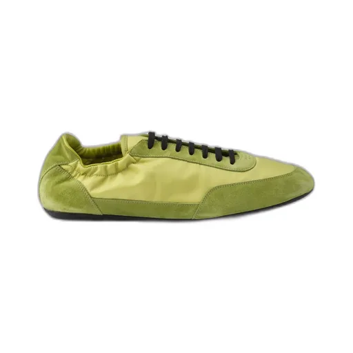 Collapse Re-Nylon And Suede Elasticized Sneakers