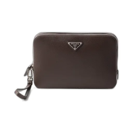 Saffiano Leather Clutch