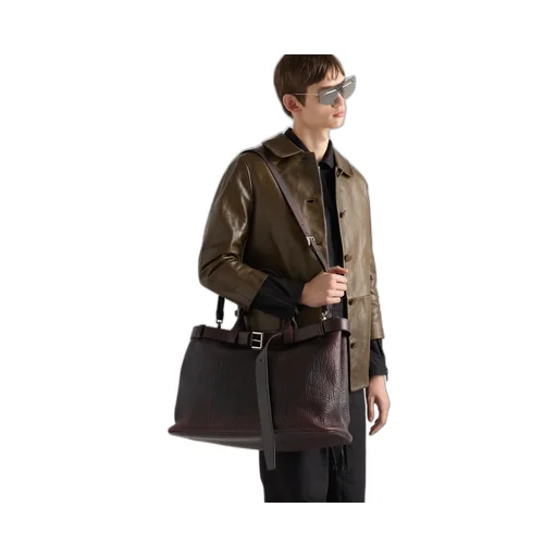 Prada Buckle Nappa Leather Bag
