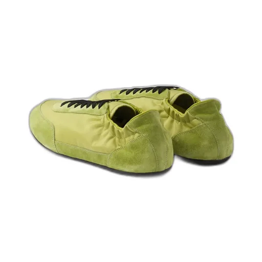 Collapse Re-Nylon And Suede Elasticized Sneakers