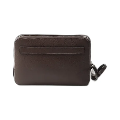 Saffiano Leather Clutch