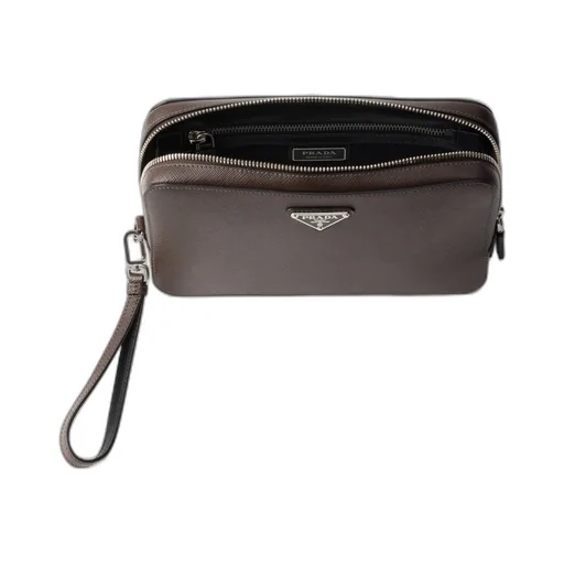 Saffiano Leather Clutch