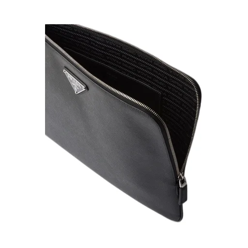 Large Saffiano Leather Pouch