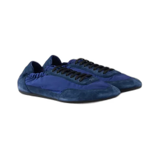 Collapse Re-Nylon And Suede Elasticized Sneakers