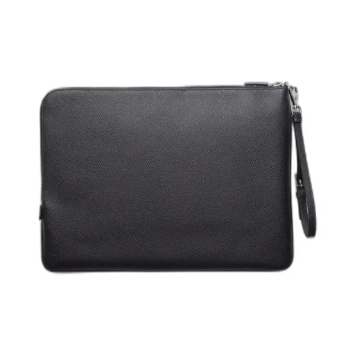 Large Saffiano Leather Pouch