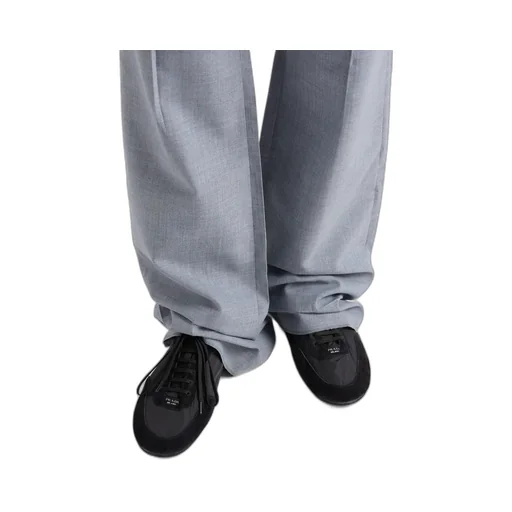 Collapse Re-Nylon And Suede Elasticized Sneakers