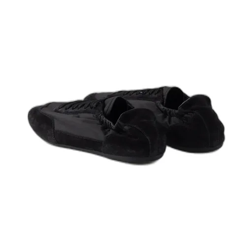 Collapse Re-Nylon And Suede Elasticized Sneakers