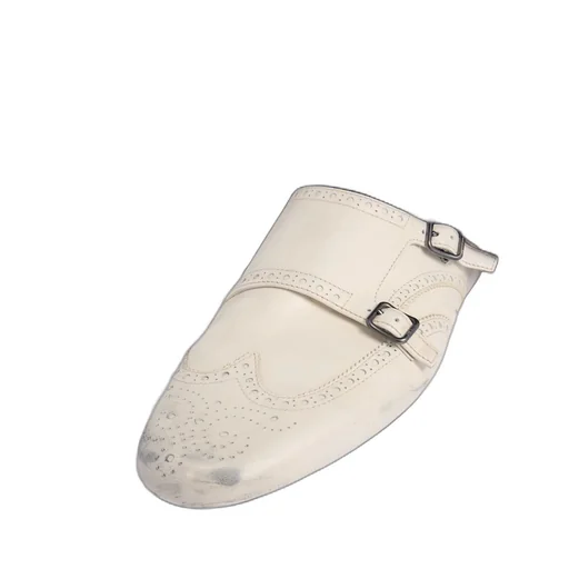 Shuffle Antiqued Leather Double Monk Strap Mules