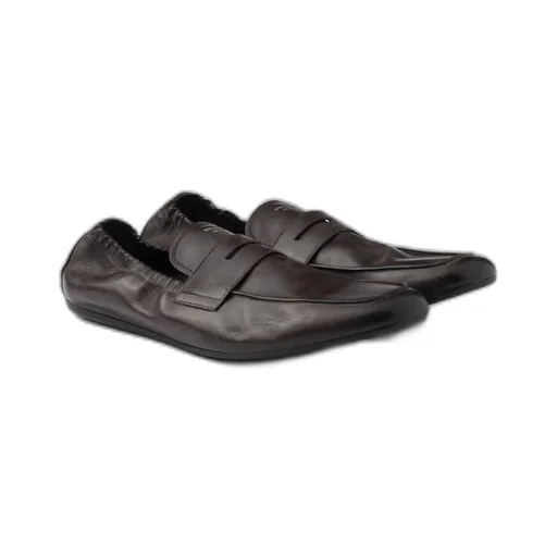 Shuffle Antiqued Leather Loafers