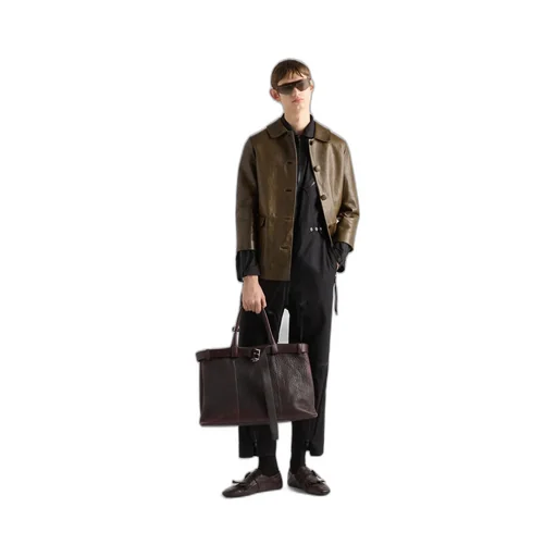 Prada Buckle Nappa Leather Bag