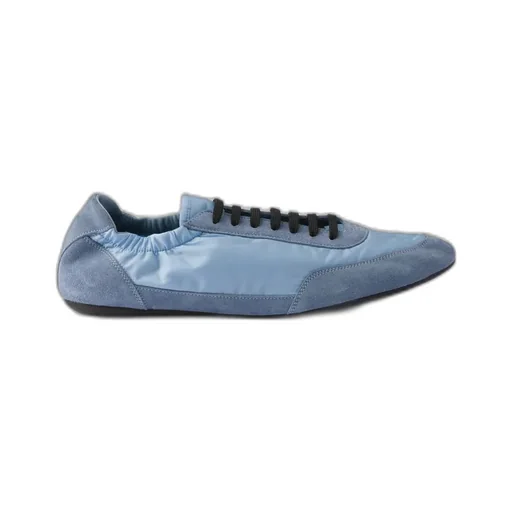Collapse Re-Nylon And Suede Elasticized Sneakers